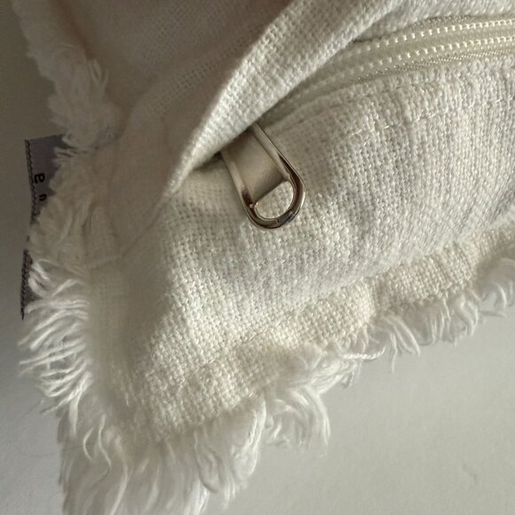 I Sleep Around Camper Throw Pillow By Wildwood Landing Removable Cover Fringe - Picture 4 of 5